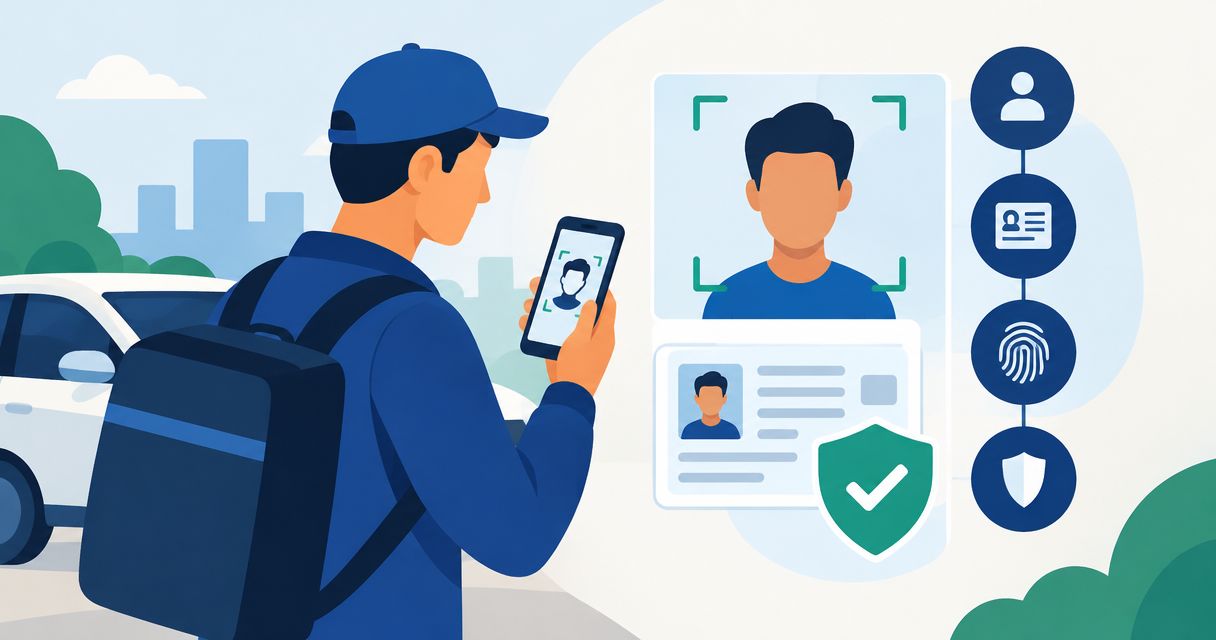 How does identity verification work for gig economy drivers?